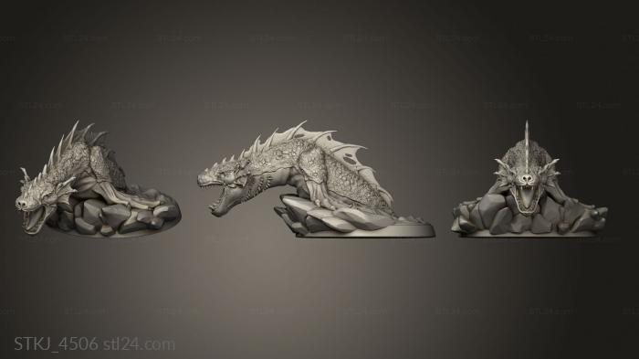 Animal figurines (Jamie Korte Seal Dragon, STKJ_4506) 3D models for cnc