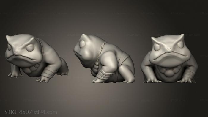 Animal figurines (jiraiya gamabunta Rana modif, STKJ_4507) 3D models for cnc