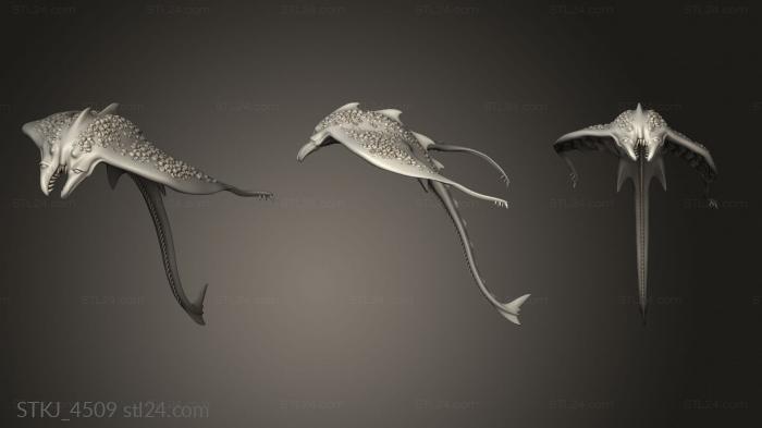 Animal figurines (Jojoba Manta, STKJ_4509) 3D models for cnc