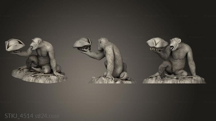Animal figurines (Jolly Roger, STKJ_4514) 3D models for cnc