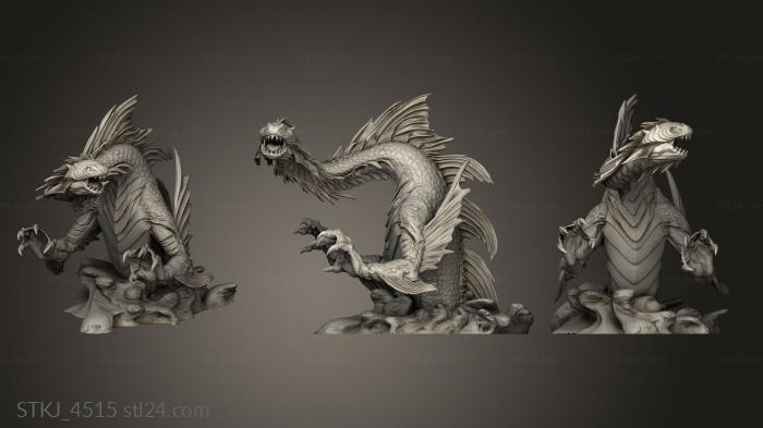 Animal figurines (Jormungand Split, STKJ_4515) 3D models for cnc