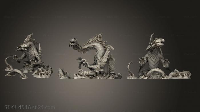 Animal figurines (Jormungand, STKJ_4516) 3D models for cnc