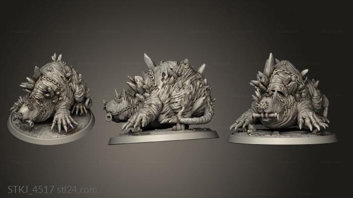 Animal figurines (Kragudur Clan Giant Mole, STKJ_4517) 3D models for cnc