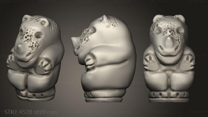 Animal figurines (Jumanji Animals Figures rhino, STKJ_4528) 3D models for cnc