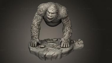 Animal figurines (Jungle Hector Moran HEC ted Gorilla with, STKJ_4529) 3D models for cnc