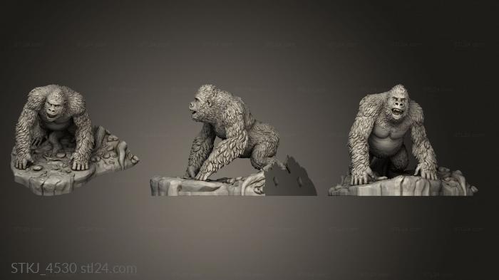 Animal figurines (Jungle Hector Moran HEC ted Gorilla, STKJ_4530) 3D models for cnc