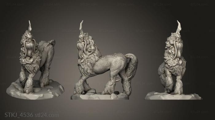 Animal figurines (Ki Rin, STKJ_4536) 3D models for cnc