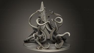 Animal figurines (Kingdom The Depth And Ka Goth Kraken, STKJ_4547) 3D models for cnc