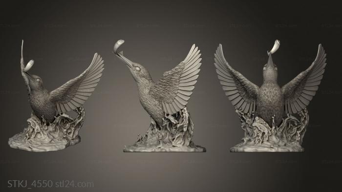 Animal figurines (Kingfisher Three Threever, STKJ_4550) 3D models for cnc