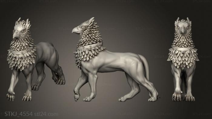 Animal figurines (Knights the Rising Sun YOUNG GRIFFIN OUR, STKJ_4554) 3D models for cnc
