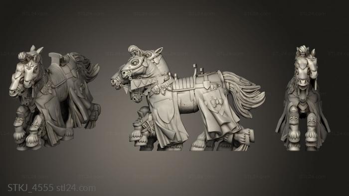 Animal figurines (Knights Virtue Virtue Horses Horse, STKJ_4555) 3D models for cnc