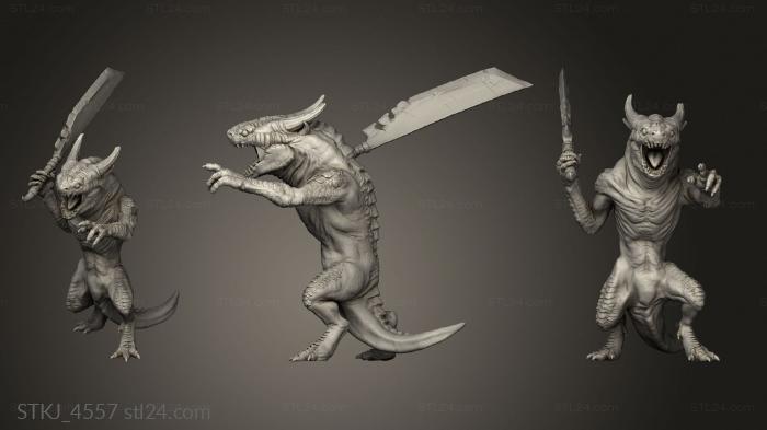 Animal figurines (Kobold Gang sword full, STKJ_4557) 3D models for cnc