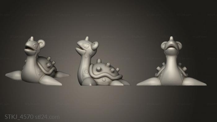 Animal figurines (Lapras, STKJ_4570) 3D models for cnc