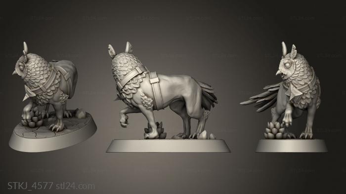 Animal figurines (Howlers Howler, STKJ_4577) 3D models for cnc