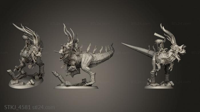Animal figurines (Elite Tribal Hunter, STKJ_4581) 3D models for cnc