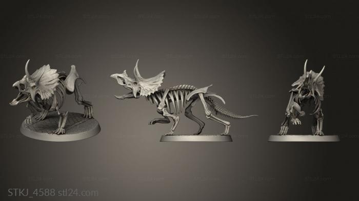 Animal figurines (Skellymancer and his Familiar, STKJ_4588) 3D models for cnc
