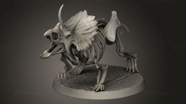 Animal figurines (Skellymancer and his Familiar, STKJ_4588) 3D models for cnc