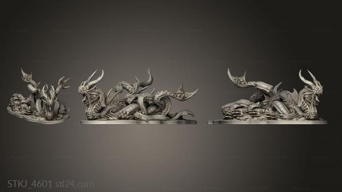 Animal figurines (Leviathan, STKJ_4601) 3D models for cnc