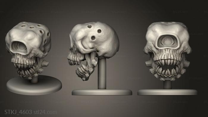 Animal figurines (Lich Horror Back, STKJ_4603) 3D models for cnc