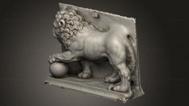 Animal figurines (lion afstbning fredensborg, STKJ_4606) 3D models for cnc