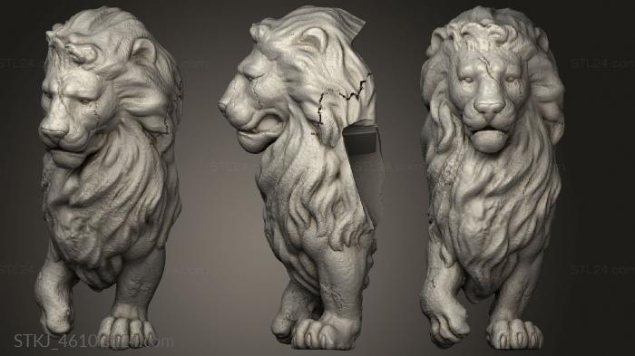 Animal figurines (Lion Thundercats Throno, STKJ_4610) 3D models for cnc