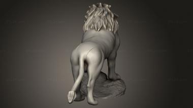 Animal figurines (Lion Tower Sept Companion, STKJ_4612) 3D models for cnc