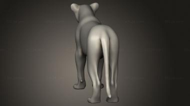 Animal figurines (Lioness mesh, STKJ_4613) 3D models for cnc