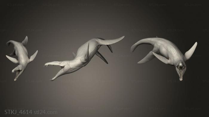 Animal figurines (Liopleurodon lio, STKJ_4614) 3D models for cnc