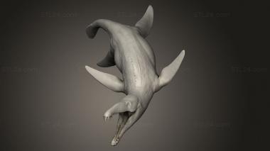 Animal figurines (Liopleurodon lio, STKJ_4614) 3D models for cnc