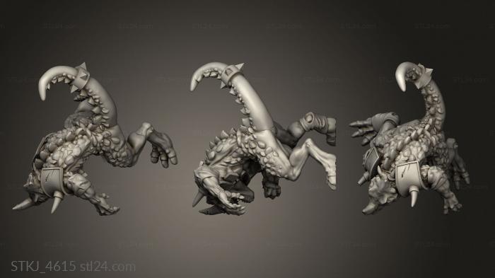 Animal figurines (Lizard Man Saurian Team, STKJ_4615) 3D models for cnc