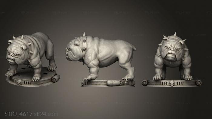 Animal figurines (Lobo and Dawg, STKJ_4617) 3D models for cnc