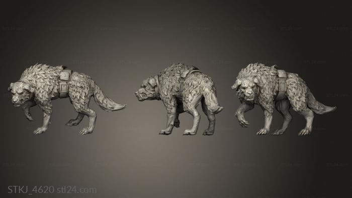 Animal figurines (Lone Heroes II Adventurers Hound, STKJ_4620) 3D models for cnc
