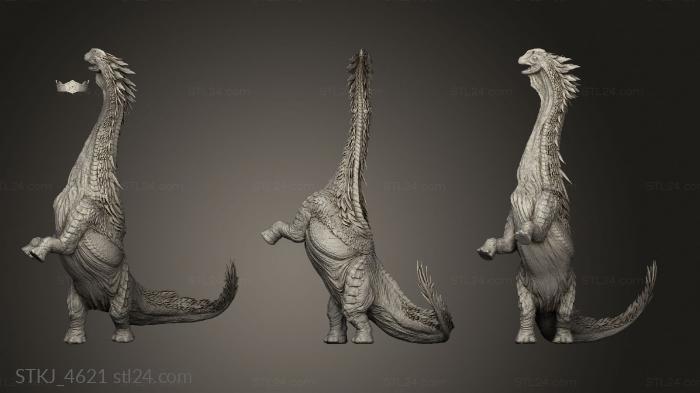Animal figurines (Long Neck Standing, STKJ_4621) 3D models for cnc