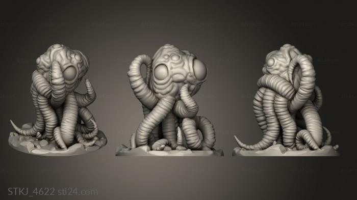 Animal figurines (Lootbag Tentacled Abomination, STKJ_4622) 3D models for cnc