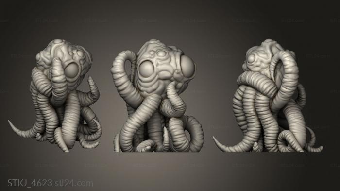 Animal figurines (Lootbag Tentacled Abomination, STKJ_4623) 3D models for cnc