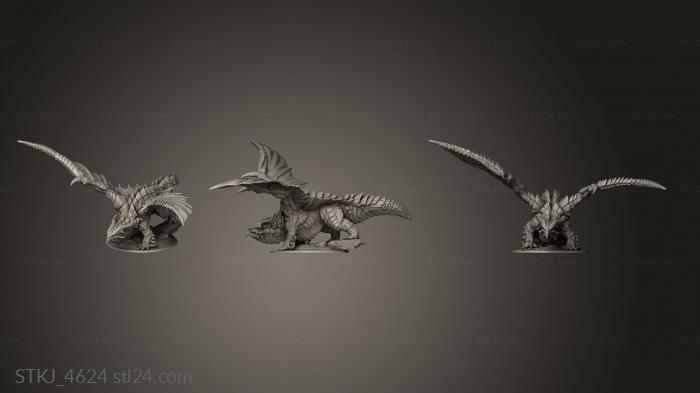 Animal figurines (Lord the Copper Dragon, STKJ_4624) 3D models for cnc