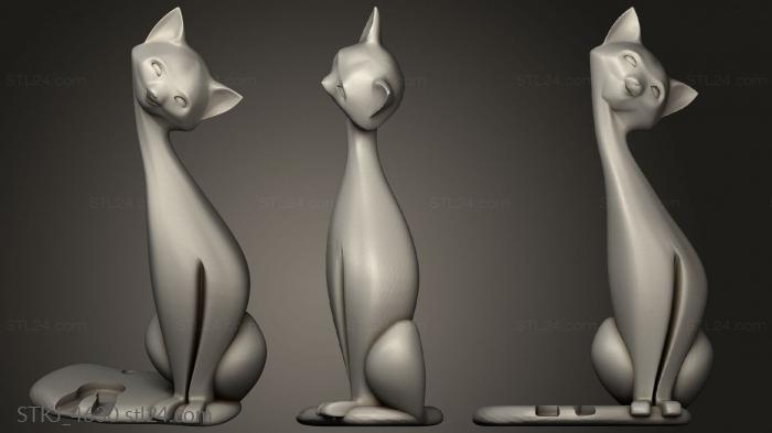 Animal figurines (LOVE Chat cat, STKJ_4630) 3D models for cnc