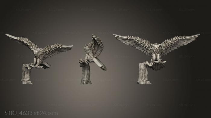 Animal figurines (LT Adventurers Ranged Dan Kelly Guild owl, STKJ_4633) 3D models for cnc