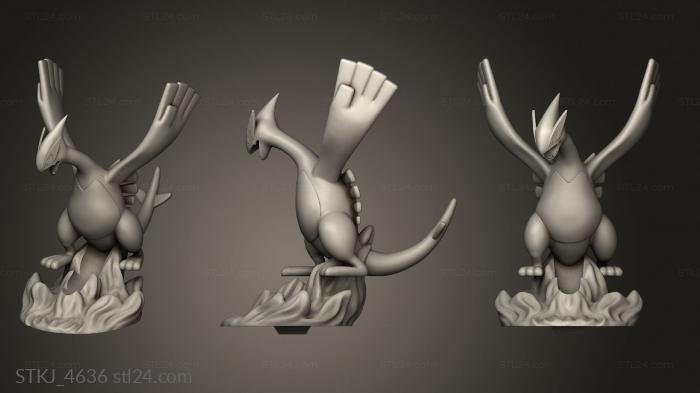 Animal figurines (Lugia, STKJ_4636) 3D models for cnc
