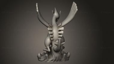 Animal figurines (Lugia, STKJ_4636) 3D models for cnc