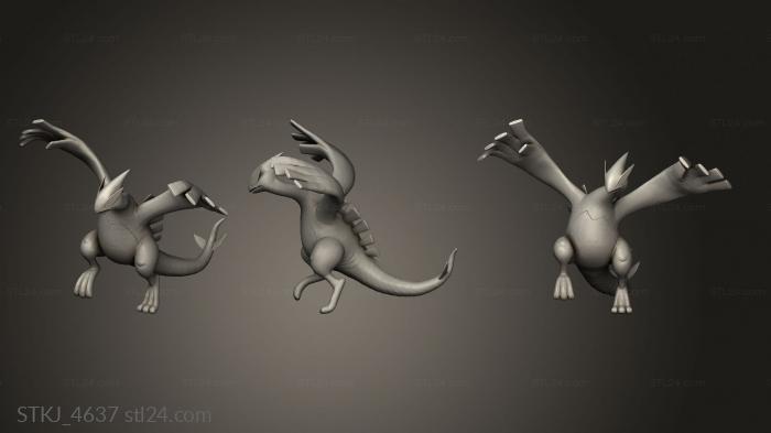 Animal figurines (Lugia Pose, STKJ_4637) 3D models for cnc