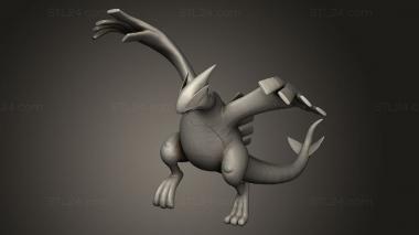 Animal figurines (Lugia Pose, STKJ_4637) 3D models for cnc