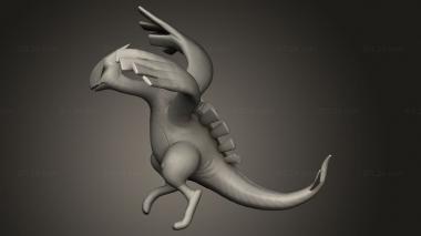 Animal figurines (Lugia Pose, STKJ_4637) 3D models for cnc