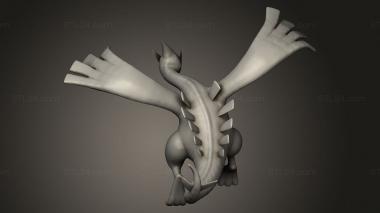 Animal figurines (Lugia Pose, STKJ_4637) 3D models for cnc