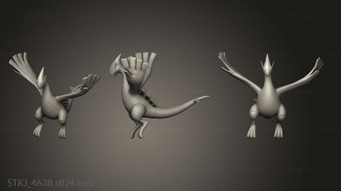 Animal figurines (Lugia Pose, STKJ_4638) 3D models for cnc