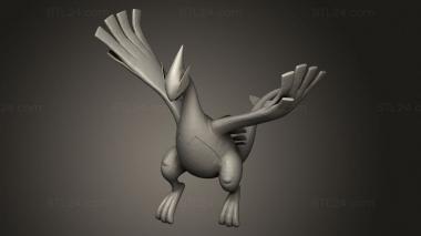 Animal figurines (Lugia Pose, STKJ_4638) 3D models for cnc