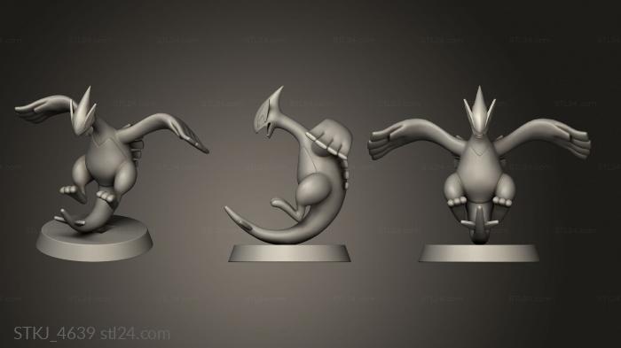 Animal figurines (Lugia, STKJ_4639) 3D models for cnc