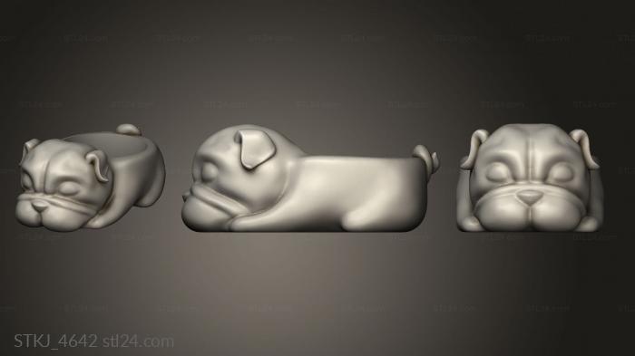 Animal figurines (Perro Medida, STKJ_4642) 3D models for cnc