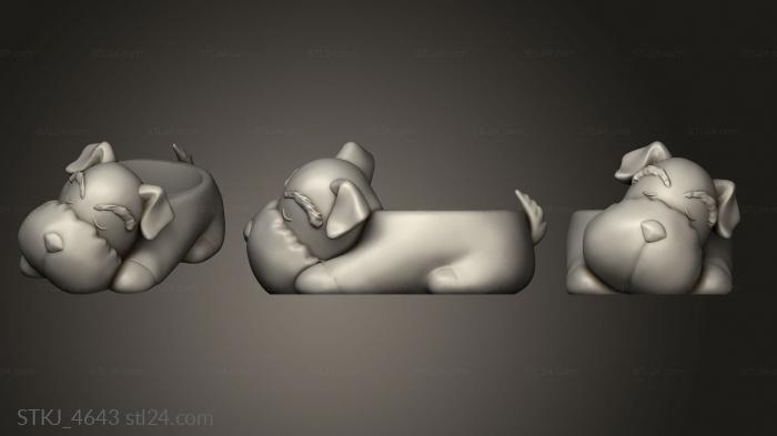 Animal figurines (Perro Medida, STKJ_4643) 3D models for cnc