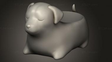 Animal figurines (Perro Medida, STKJ_4644) 3D models for cnc